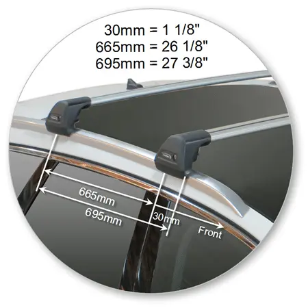 Yakima K829Y-S27YB Black Flush End Bar