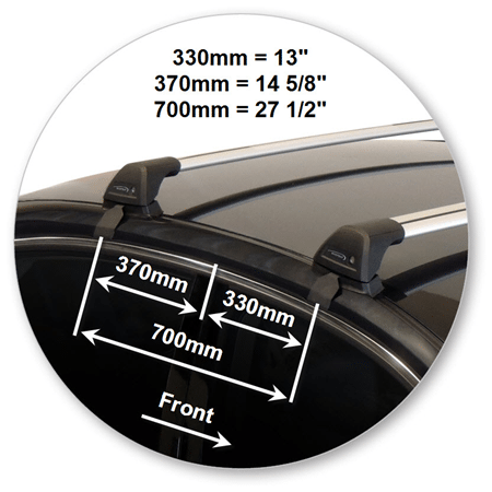 Yakima K832Y-S6YB Black Flush End Bar