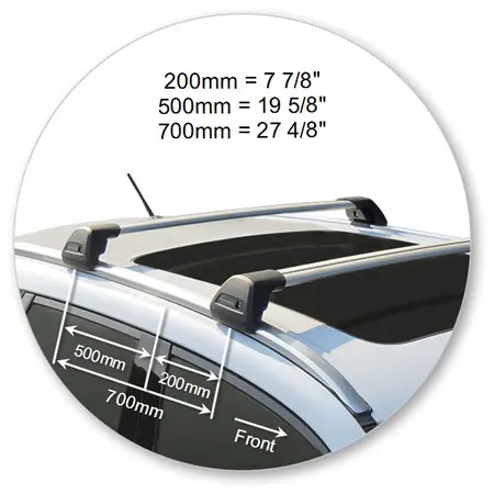 ProRack K864-S25 Flush End Bar Silver