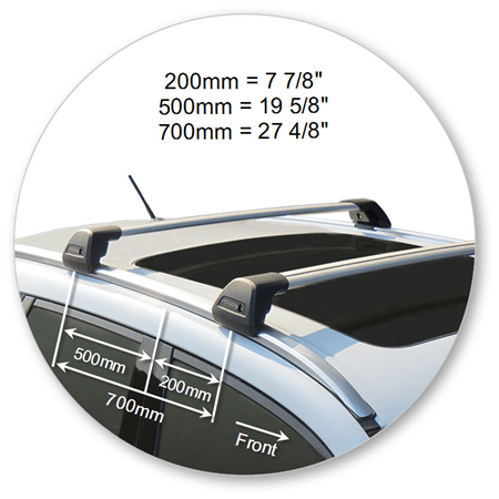 Yakima K864Y-S25Y Flush End Bar Silver