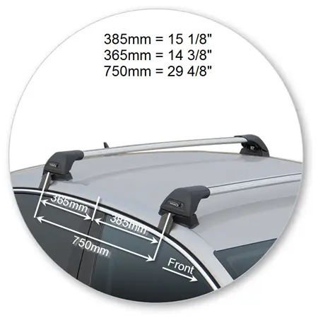 Yakima K901W-S26YB Black Flush End Bar