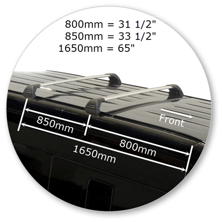 Yakima K998Y-S6YB Black Flush End Bar