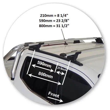 Yakima S17YB-Q21 Track Mounted Aero Bar Black