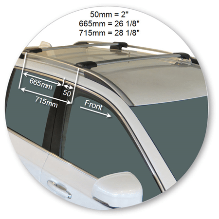 Yakima S55Y Rail Bar Roof Rack Silver