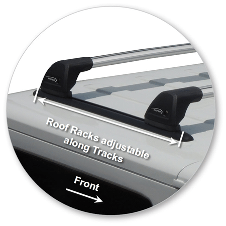 '-Yakima Black Flush End Unequal Length Bars S23YB - S29YB