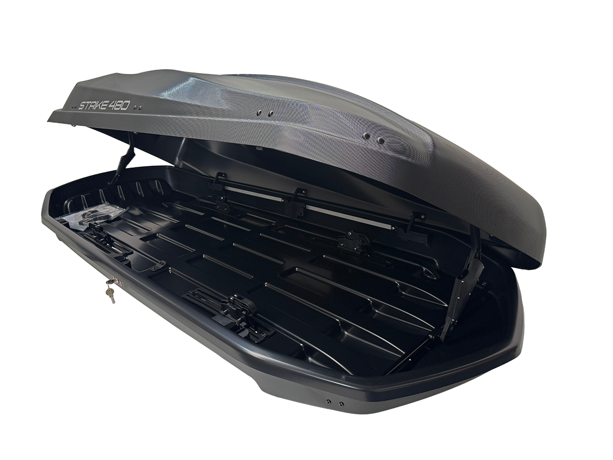 Strike 480 - Textured Matt Black Roof Box - Image 3