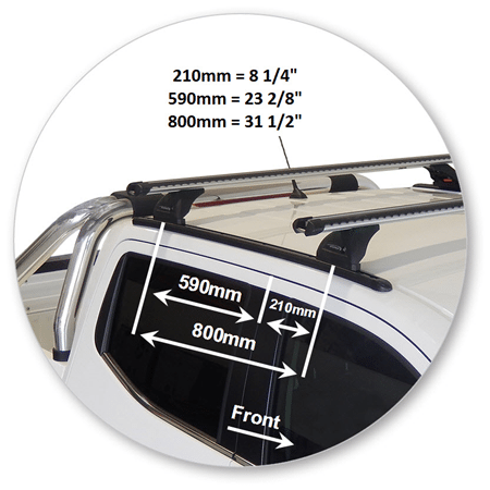 Yakima T17Y-Q21 Track Mounted with Heavy Duty Bar