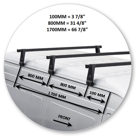 '-Prorack Tradesman Series Bars Item # T84, T85, T86'