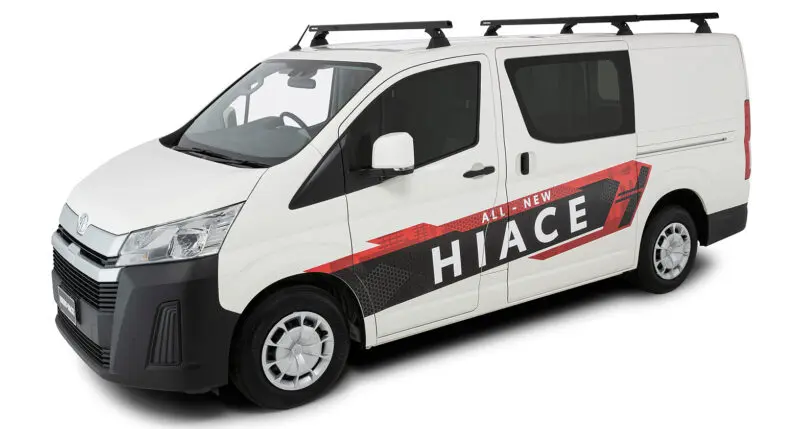 Rhino Rack Heavy Duty Roof Rack - Black -Toyota ZR Hi-Ace LWB 2019 +