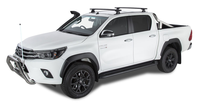 Rhino Rack Toyota Hi-Lux 2015-2020 Ditch Mount Black Rack System - Image 1