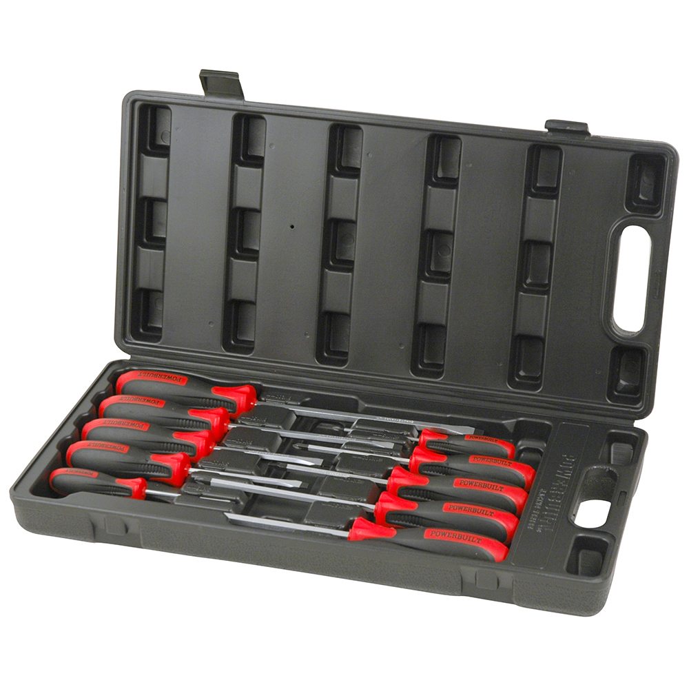 Powerbuilt 10pc Racing Series Screwdriver Set - Image 1