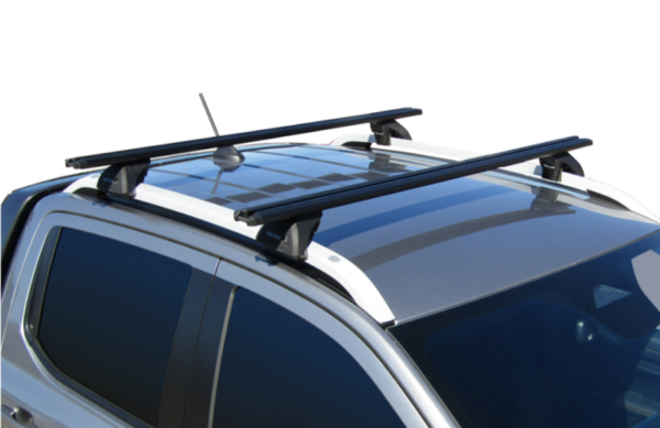 Yakima Lock N Load Trim Bars + Yakima HD Leg Set (4) + K328 Fitting Kit - For Rails